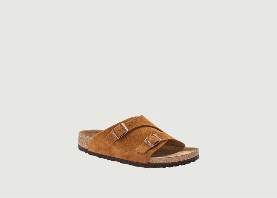 Birkenstock Narrow Arizona Suede Leather Faded Khaki - Foto 4