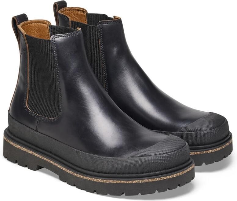 Birkenstock Zwarte leren enkellaarzen