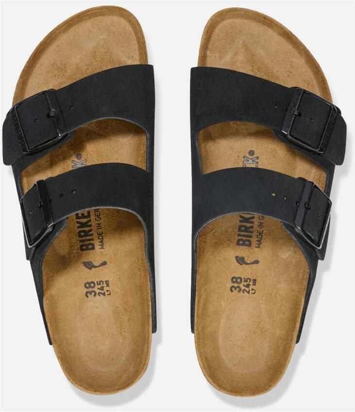 Birkenstock Velours sandaal met ergonomisch voetbed - Foto 4