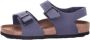 Birkenstock New York Junior Birko Flor BC Narrow Junior Sandaal Marineblauw - Thumbnail 4