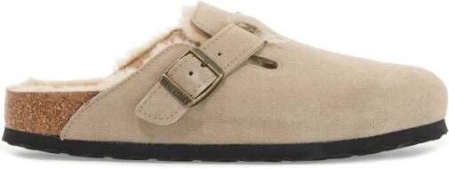 Birkenstock Boston Shearling Suède Leren Klompen