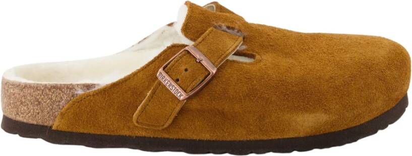 Birkenstock BOSTON SHEARLING SUEDE LEATHER pantoffels pantoffels Cognac - Foto 18