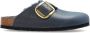 Birkenstock Boston Big Buckle Schapenvacht Slides Blue Dames - Thumbnail 1