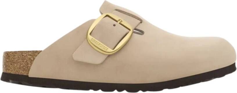 Birkenstock Comfortabele Knuppel Pantoffels voor Alledaags Gebruik Beige Dames