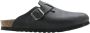 Birkenstock Boston Black narrow Fettleder Oiled Leather Unisex Pantoffels Zwart - Thumbnail 4