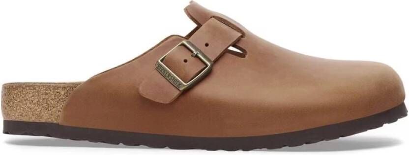 Birkenstock Boston SFB Oiled Leather Tobacco Brown tobacco