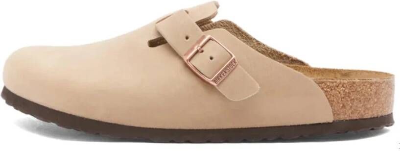Birkenstock Boston Oiled Leather Smalle Pasvorm Brown Dames