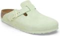 Birkenstock Boston Regular Faded Lime Sandalen Green - Groen