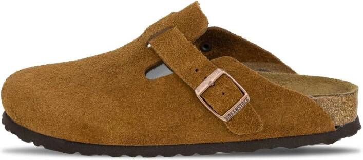 Birkenstock Boston SFB Mink narrow Veloursleder Suede Dames Pantoffels Mink - Foto 8