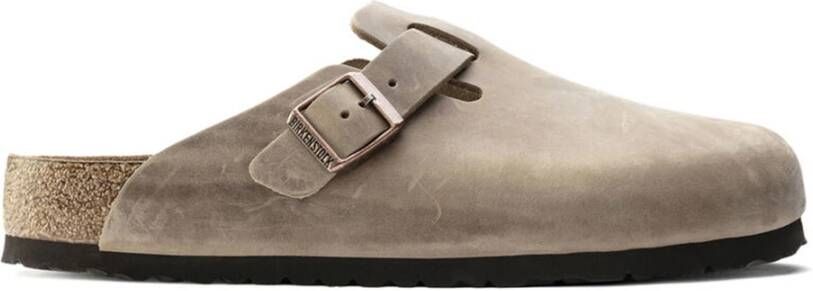 Birkenstock Boston Soft Footbed Geolied Leren Sandalen