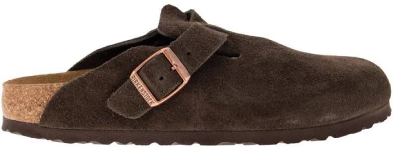 Birkenstock Boston Suède Sabot Brown Heren