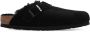 Birkenstock Boston Black narrow Shearling Veloursleder Suede Dames Pantoffels Zwart - Thumbnail 3