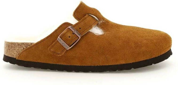 Birkenstock BOSTON SHEARLING SUEDE LEATHER pantoffels pantoffels Cognac - Foto 15