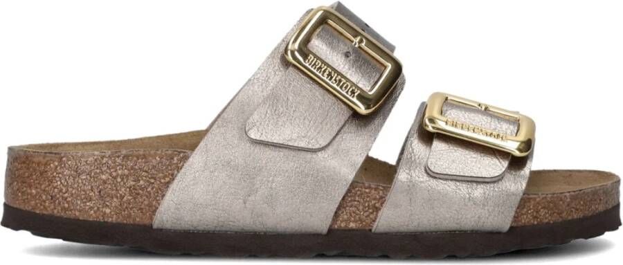 Birkenstock Bronzen Cushion Buckle Slippers