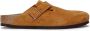 Birkenstock Bruin Leren Boston Pantoffels met Lage Zool Brown - Thumbnail 2
