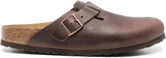 Birkenstock Bruin Leren Instapmodel Amandel Teen Schoenen