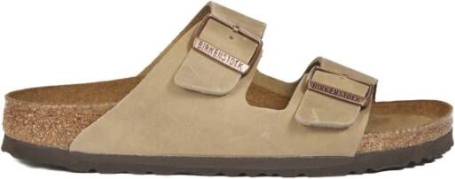 Birkenstock Bruine Platte Sandalen Arizona Model Brown Heren