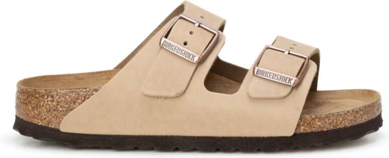 Birkenstock Bruine Platte Sandalen met Verstelbare Gespen Brown Dames