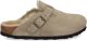 Birkenstock Boston Slippers en Sandalen Dames Beige Suède - Taupe