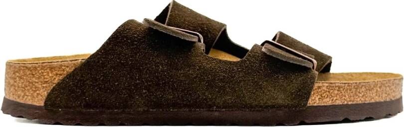 Birkenstock Bruine Suède Leren Sandalen Collectie Ss25 Brown Dames