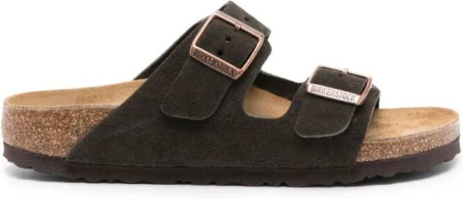 BIRKENSTOCK Slippers Heren Arizona Heren Maat: 43 Materiaal: Leer Kleur: Bruin - Foto 2