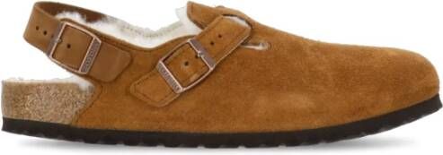 Birkenstock Tokio clog van suede met voering van lamswol