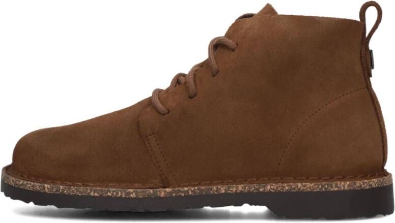 Birkenstock Bruine Suède Veterschoenen Mid