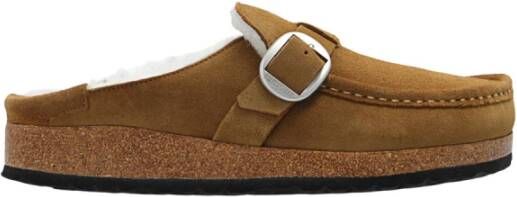 Birkenstock Buckley suede slides Bruin Dames