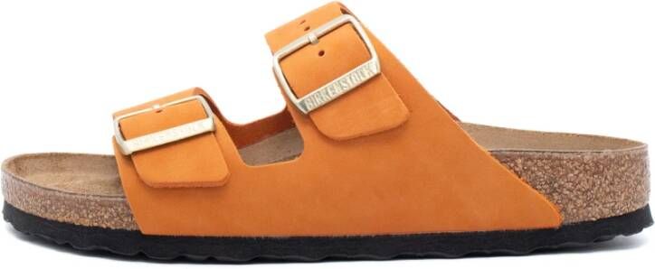 BIRKENSTOCK Arizona | Burnt Orange Nar Oranje Nubuck Platte sandalen Unisex - Foto 9