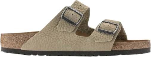 Birkenstock Arizona Slippers Desert Buck Faded Khaki Narrow fit | Groen | Nubuck - Foto 5