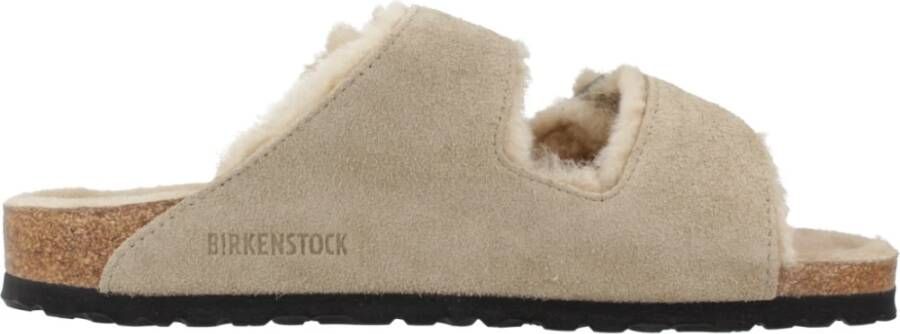 Birkenstock Classic Slide Sandalen Beige Dames