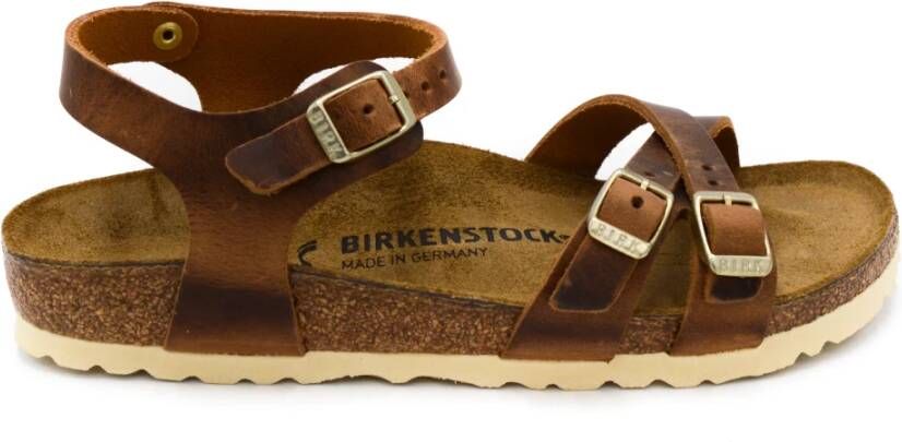 Birkenstock Comfortabele en stijlvolle platte sandalen Bruin Dames