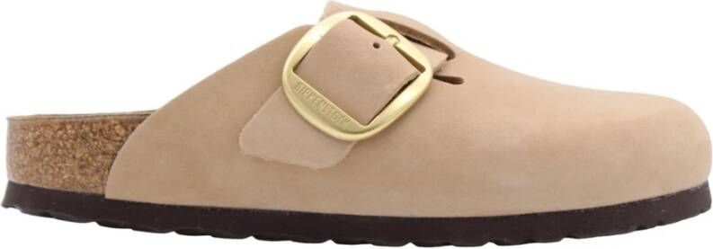 Birkenstock Comfortabele Knuppel Pantoffels voor Alledaags Gebruik Beige Dames
