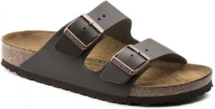 Birkenstock Platte sandalen Arizona Birko-Flor Narrow Dark Brown - Foto 18