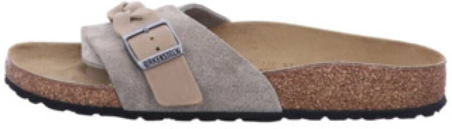 BIRKENSTOCK Slippers Dames Oita Braided Maat: 40 Materiaal: Suède Kleur: Taupe - Foto 3