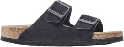 Birkenstock Comfortabele Suède Sandalen Zwart Heren