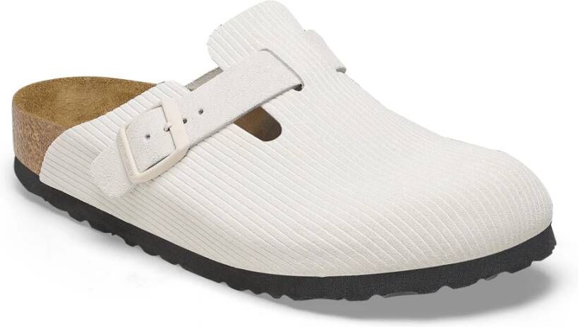Birkenstock Corduroy Boston Schoenen White Dames
