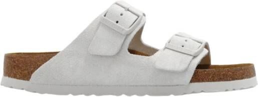 Birkenstock Crème Arizona Slides Beige Dames