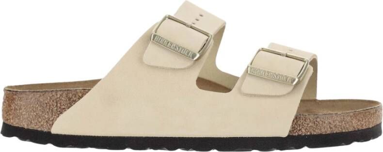 BIRKENSTOCK Arizona Nubuck Ecru narrow Beige Nubuck Plateau sandalen Dames - Foto 10