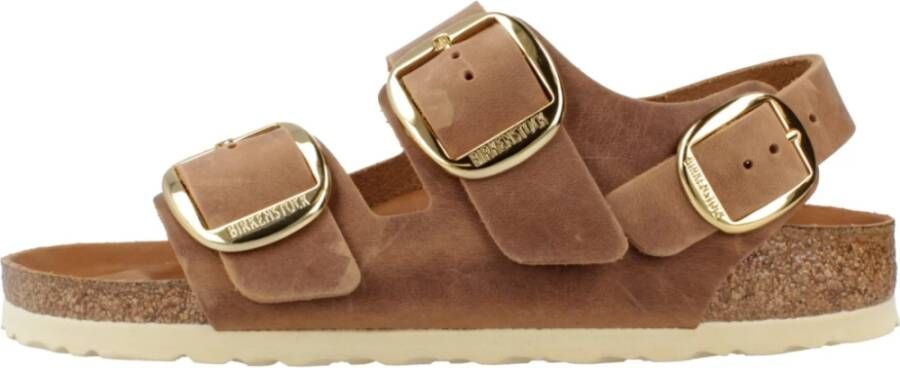 BIRKENSTOCK Sandalen Dames Milano Big Buckle Maat: 39 Materiaal: Leer Kleur: Cognac - Foto 4