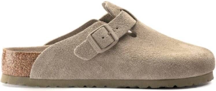 Birkenstock Suede Leather Boston Platte Schoenen Green - Foto 5