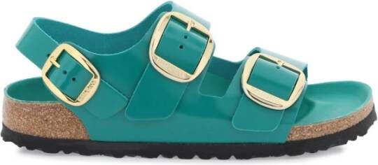 Birkenstock Flat Sandals Green Dames