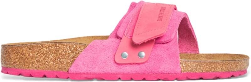 Birkenstock Fuchsia Suède Nubuck Sandalen Pink Dames