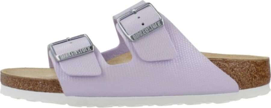 Birkenstock Geëmbosseerde Arizona Sliders Purple Dames