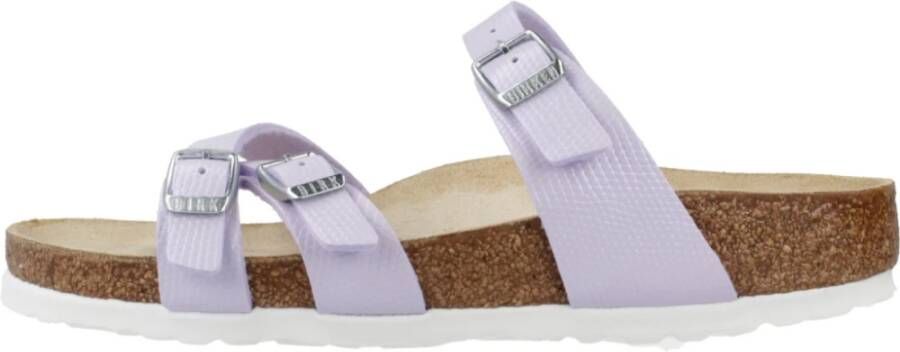 Birkenstock Geëmbosseerde Flip Flops Purple Dames