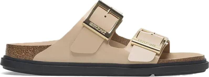 Birkenstock Gelakte leren platte schoenen