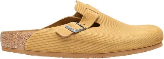 Birkenstock Geperforeerde Lederen Mules Yellow Heren