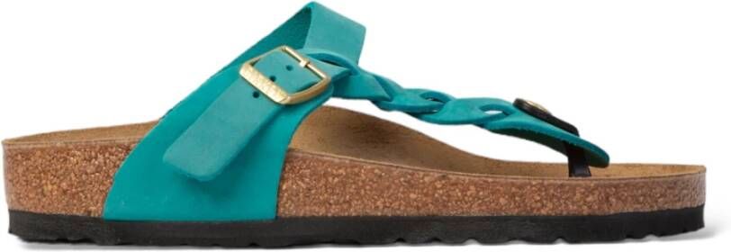 Birkenstock Gevlochten Biscay Bay Sandalen Blue Dames