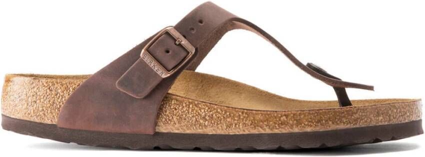 Birkenstock Gizeh Dames Slippers Habana Narrow fit | Bruin | Nubuck - Foto 2