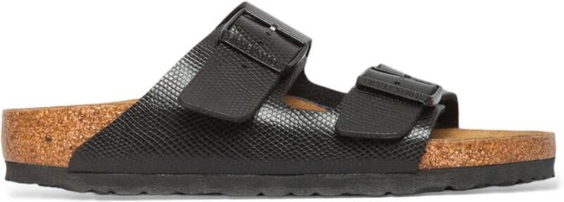 Birkenstock Glimmende Hagedis Sandalen Black Dames